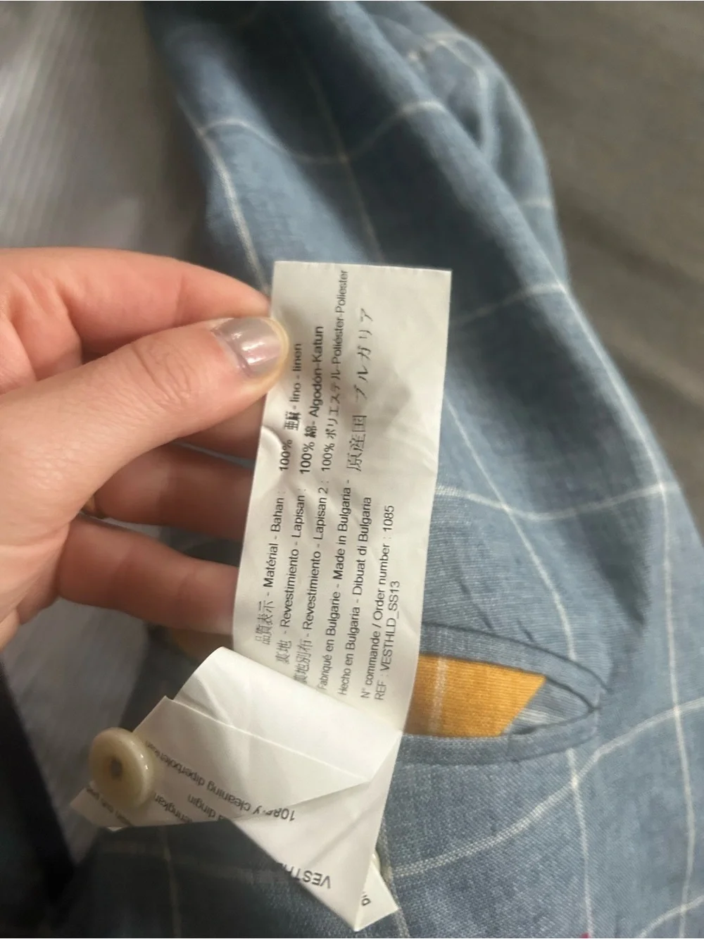 Vicomte A. Linen blue blazer 50